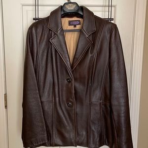 Brown Leather Coat